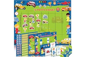 ATHENA FUTURES Potty Training Chart for Toddlers – Cars and Racer Design - Sticker Chart, 4 Week Reward Chart, Certificate, Instruction Booklet and More – for Boys and Girls