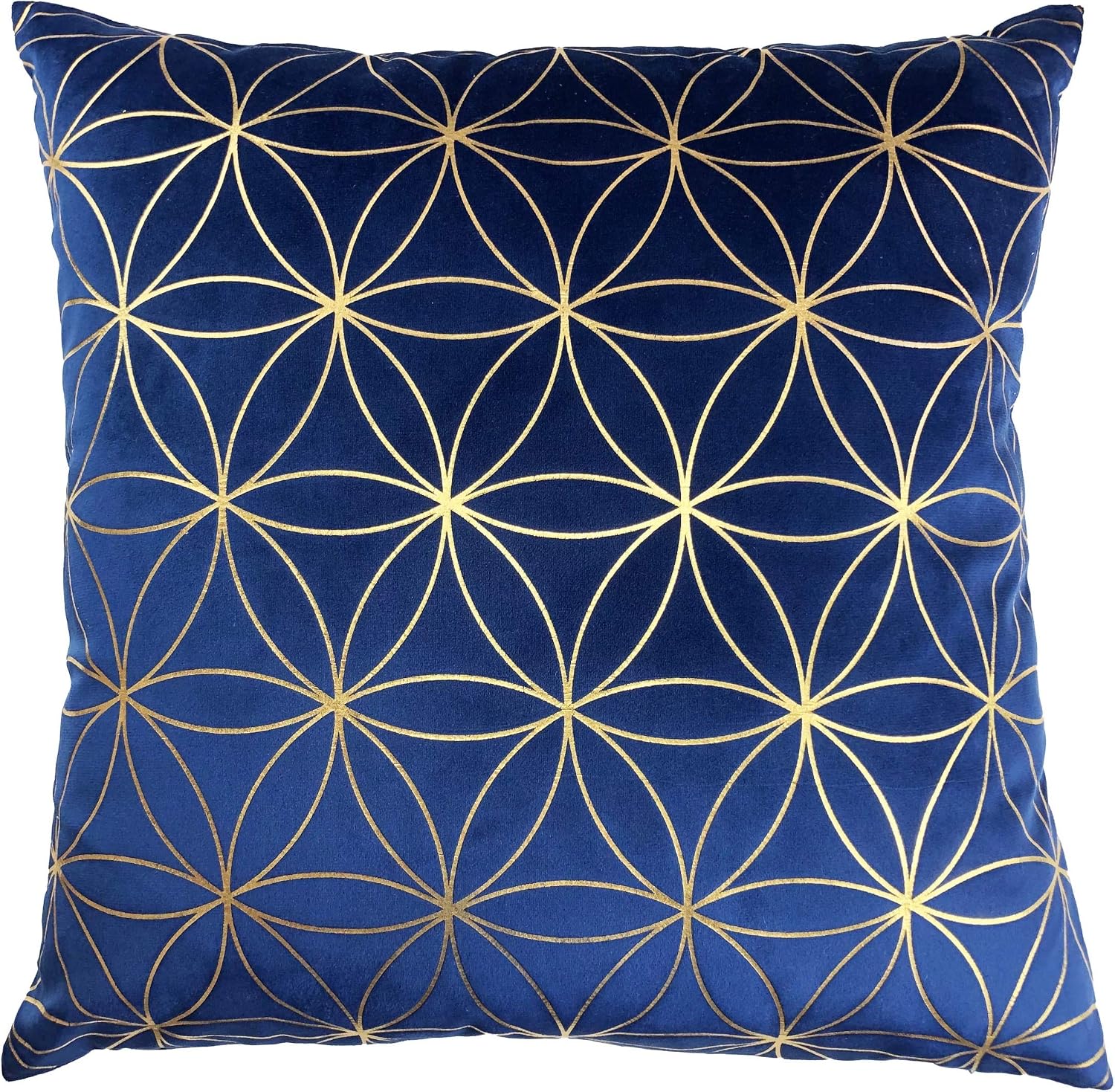 LILYAN Blue Velvet Cushion Cover, Soft Decorative Throw Cushion Cover