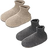 BenSorts Men Fuzzy Slipper Socks with Grippers Non Slip Indoor House Socks Christmas Gifts