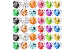 36 Pcs Colorful Light up Yo Yo Ball Bulk LED Responsive Ball Auto Return Bearing Balls Yoyo for Beginner Birthday Classroom B