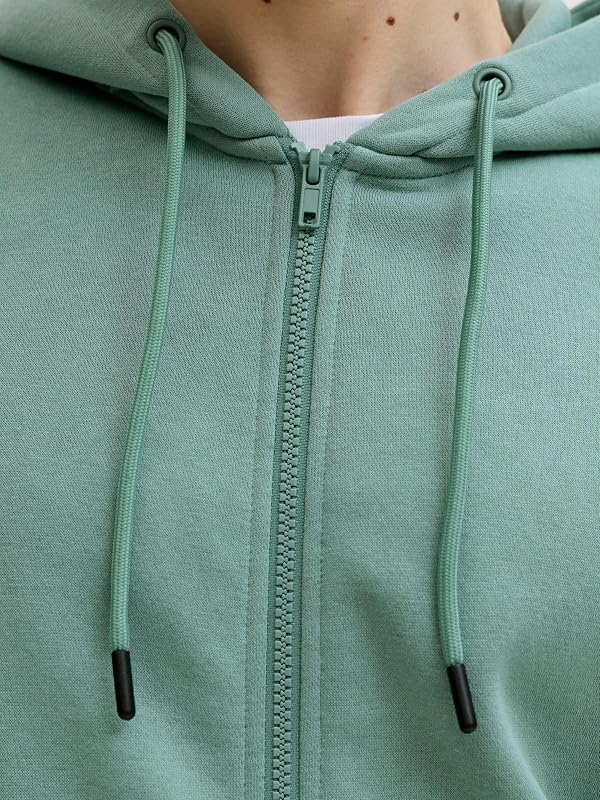 Sweatshirt simples com fecho turquesa L