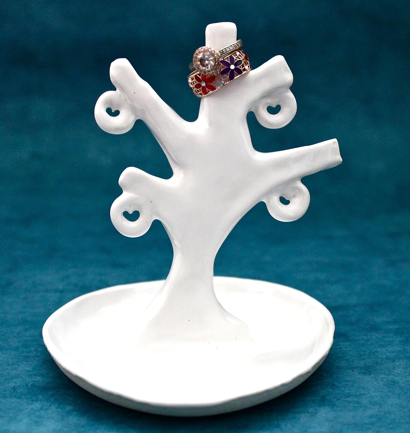 Tree of Life White ring holder Stoneware ring holder Tree of life ring holder