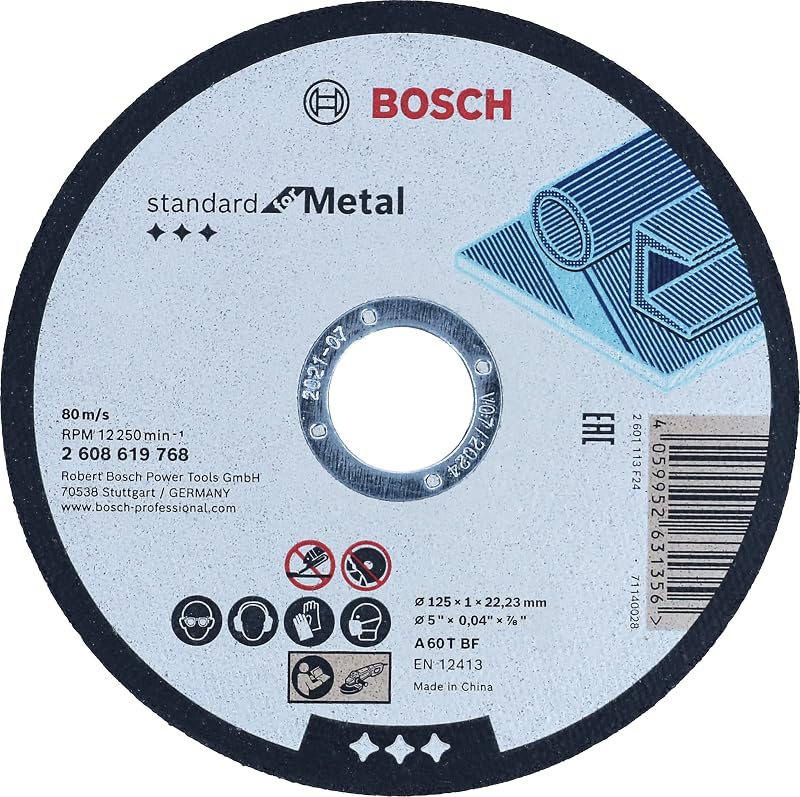 Bosch Professional Standard for Metal Straight Cutting Disc Ø115 x 1 x 22.23 mm