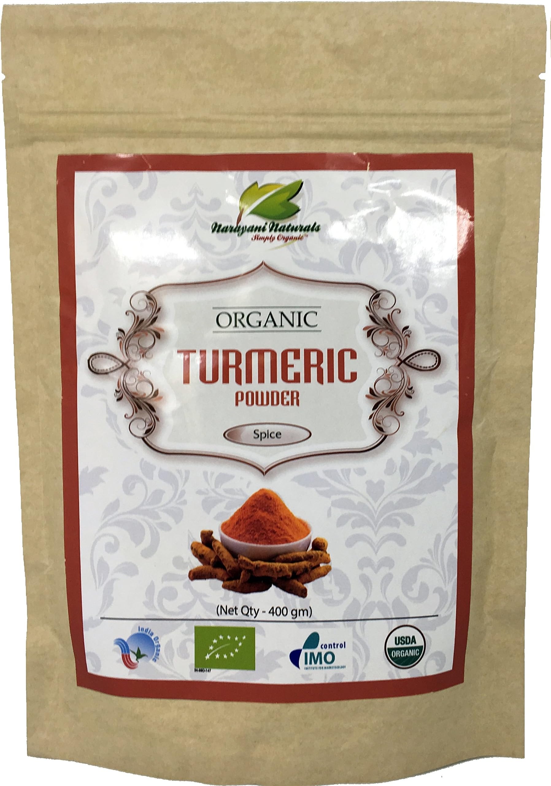 Narayani Naturals Organic Turmeric powder 400gms - 100% USDA certified organic.