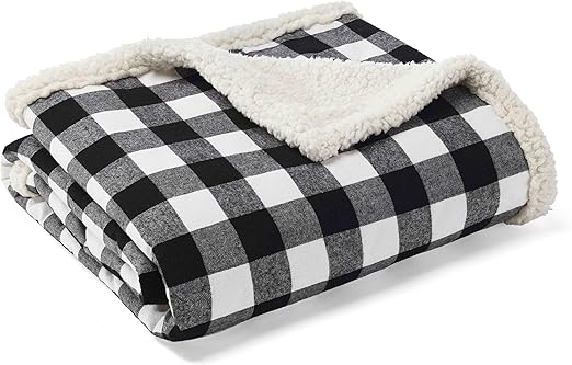Amazon Com Eddie Bauer Throw Cabin Plaid Black Home Kitchen