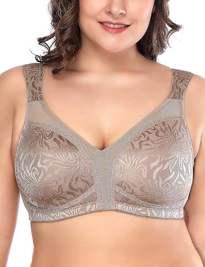 Deyllo Women S Full Coverage Plus Size Comfort Minimizer Bra