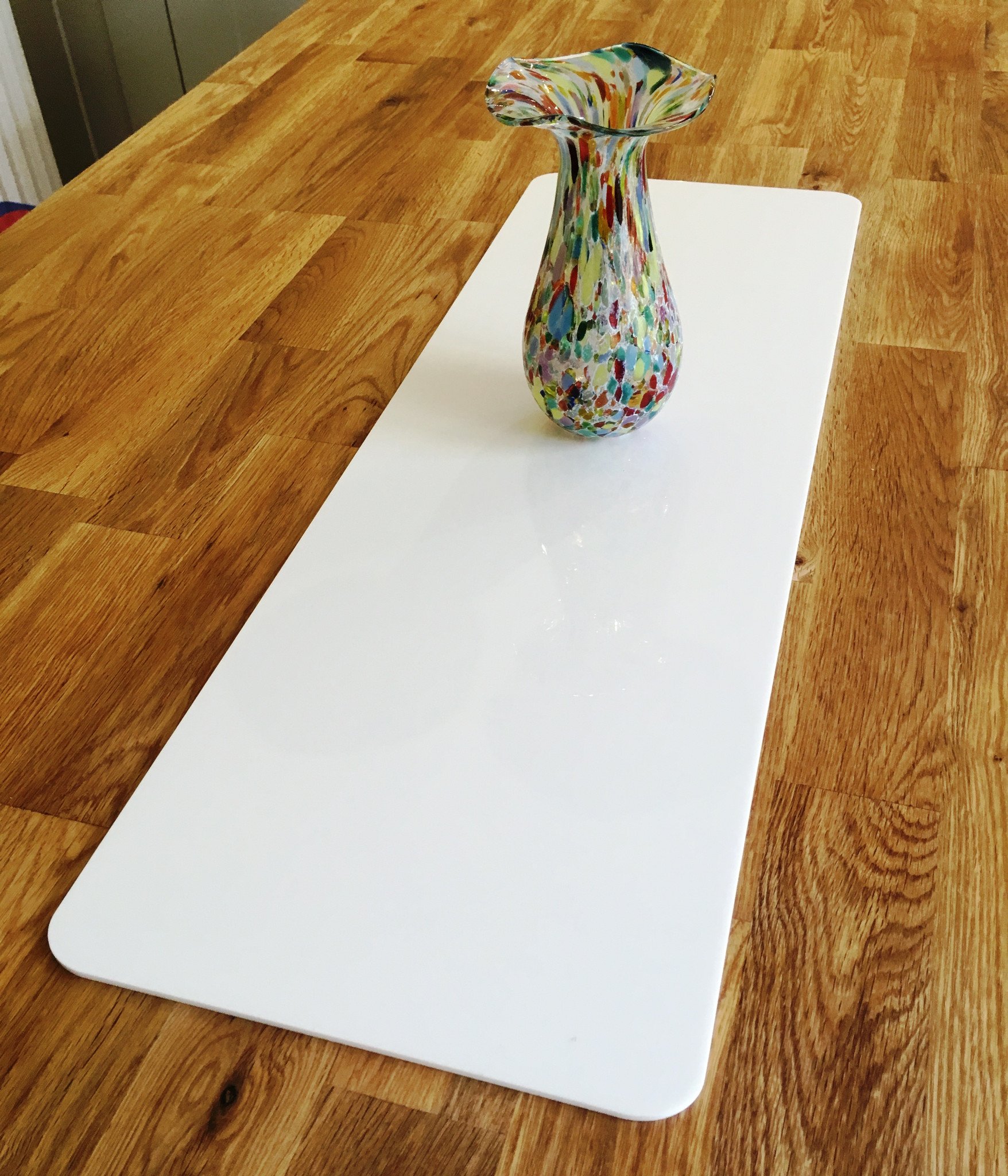 Super Cool Creations White Acrylic Rectangular Table Runner - Standard - 45 x 20.5 cm