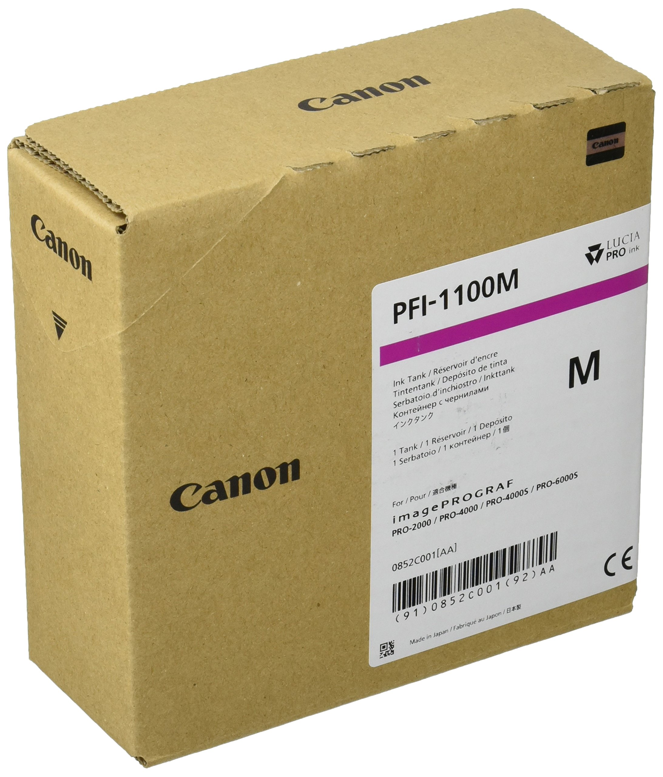 CANON PFI-1100 Ink Magenta Standard Capacity 160 ml Pack of 1 iPF Pro2000/4000/4000S/6000S