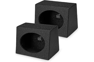 Q Power 6 by 9 Inches Speaker Box Audio Enclosure with Durable Black Bed Liner Spray Finish with Terminal Cup Connectors (2 P
