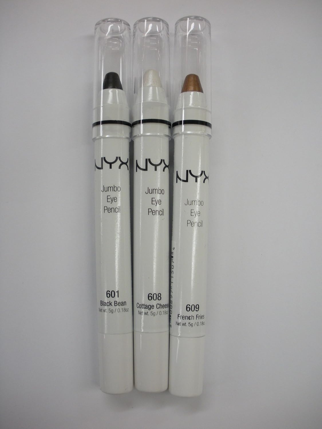 Nyx Jumbo Pencil Black Bean 601 Cottage Cheese 608 French