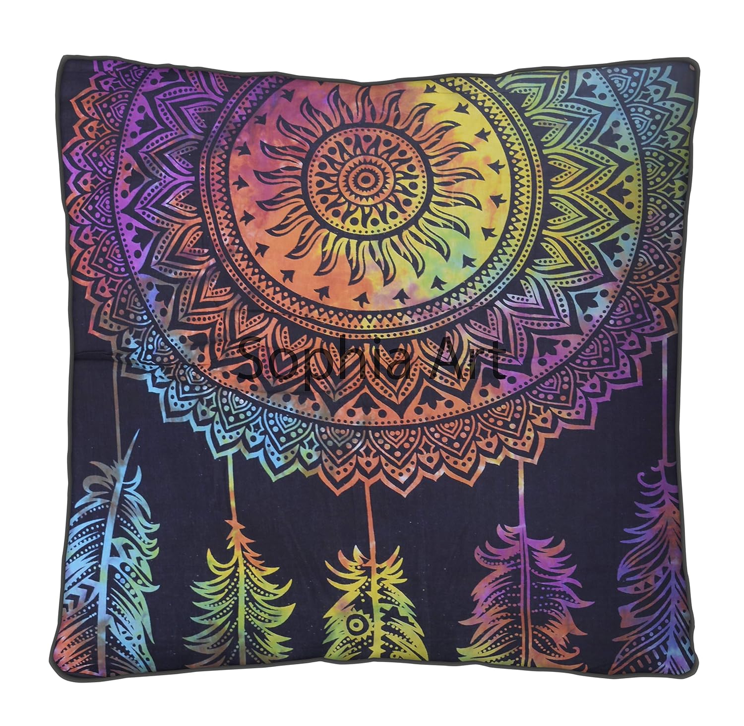 Square Meditation Cushion Indian Pillow Shams Boho Floor Cushion