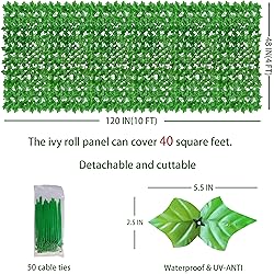 ODTORY Artificial Ivy Privacy Fence Wall