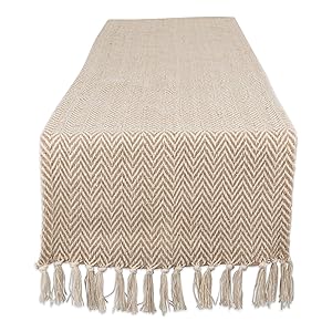 DII Braided Farmhouse Table Runner, 15 x 72 inches, Stone