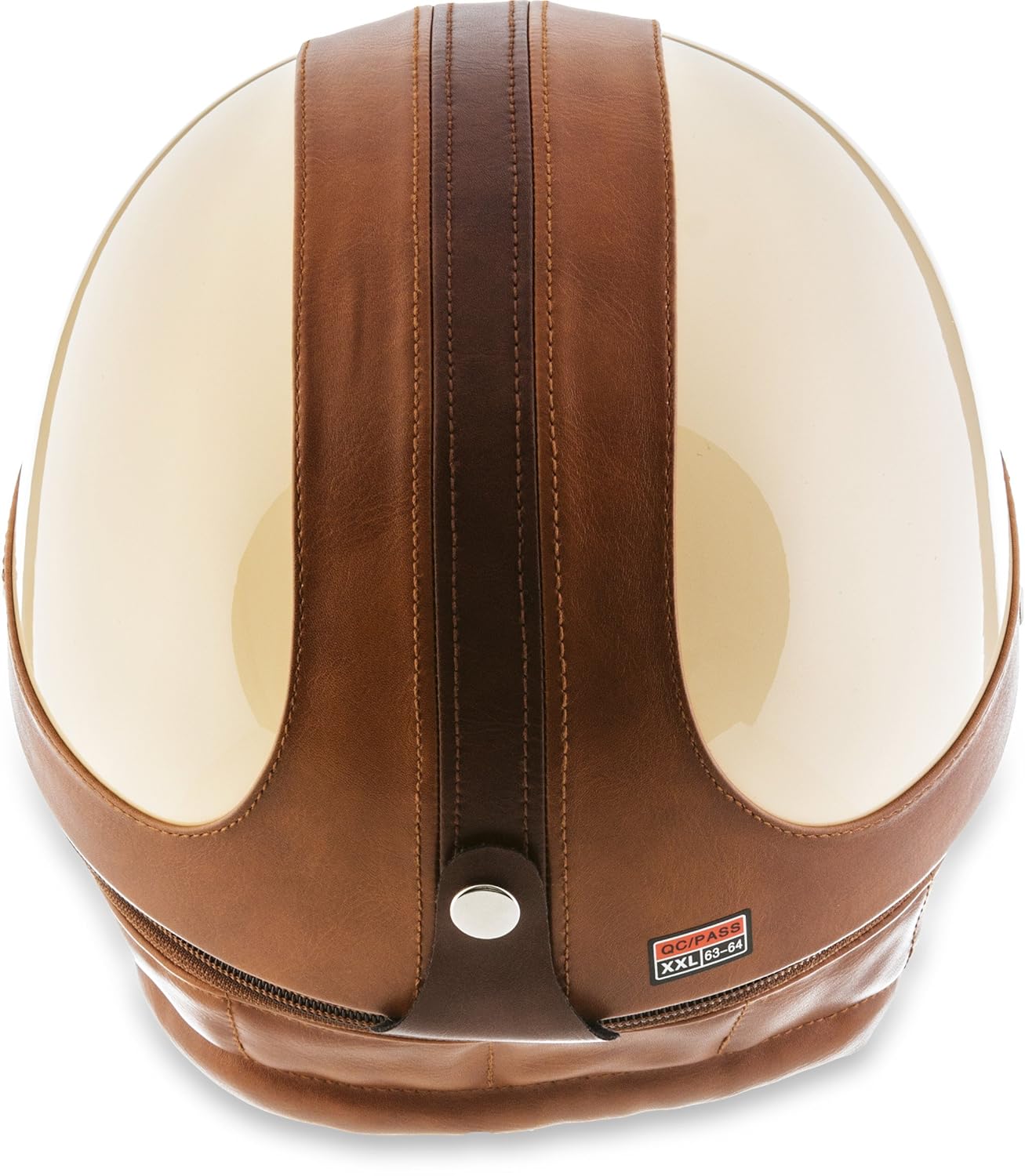 5556cm Moto Helmets® D22Set „Vintage Creme“ · BrainCap · Halbschale
