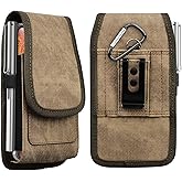 Tiflook Phone Holster for iPhone 17 16 Pro Max Samsung Galaxy S25 S24 S23 S22 S22 S21 S20 FE S10 S9 A10e A20 A50 A51 A52 A53 A54 Note 10 Plus Cell Phone Belt Holder Carrying Case with Belt Clip, Brown