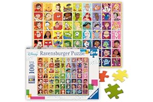 Ravensburger - Disney Color Palette - 100 Piece Jigsaw Puzzle - Exciting, Colorful Grid of Disney and Pixar Favorites - Mickey & More - Premium Quality - Ideal Gift - Screen-Free Fun - Children Age 6+