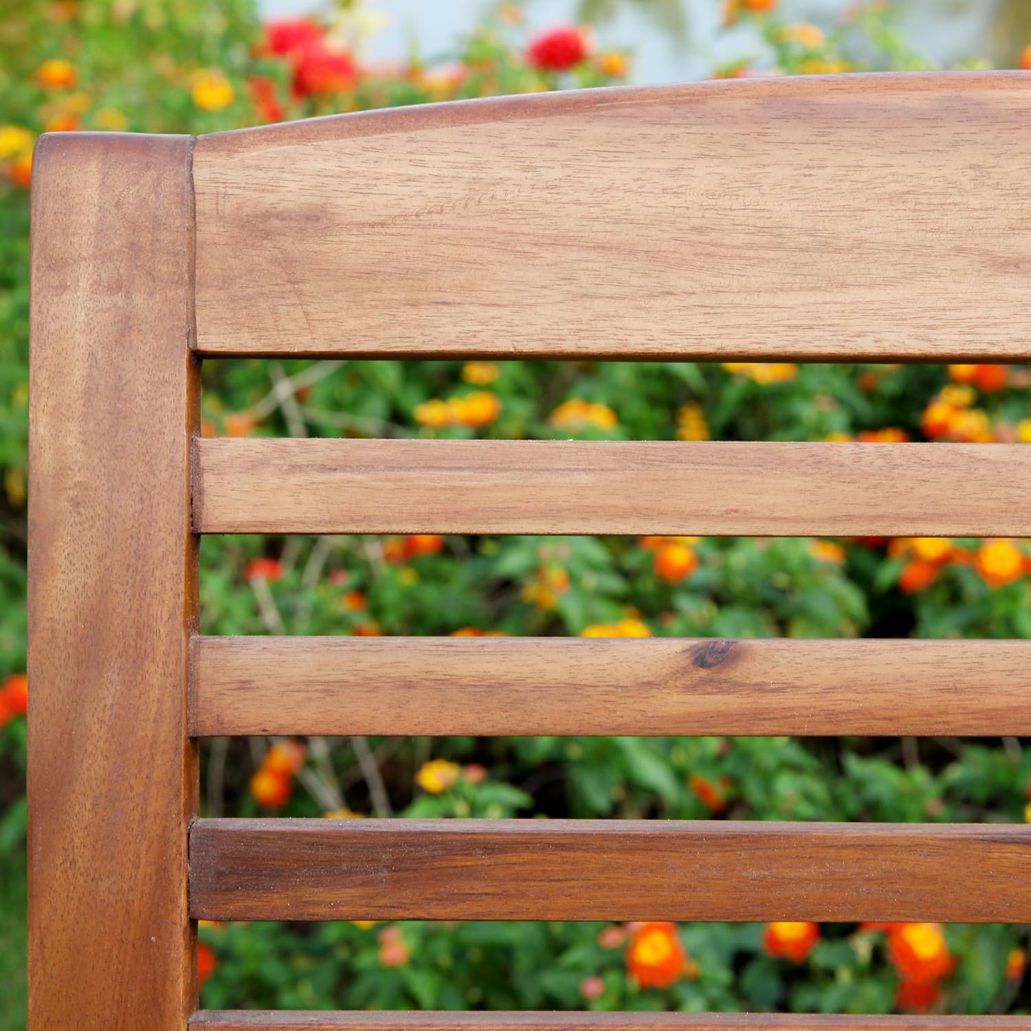 Walker Edison Furniture Company Solid Acacia Wood Patio Chairs (Set of 2) - Brown : Outdoor And Patio Furniture Sets : Garden & Outdoor