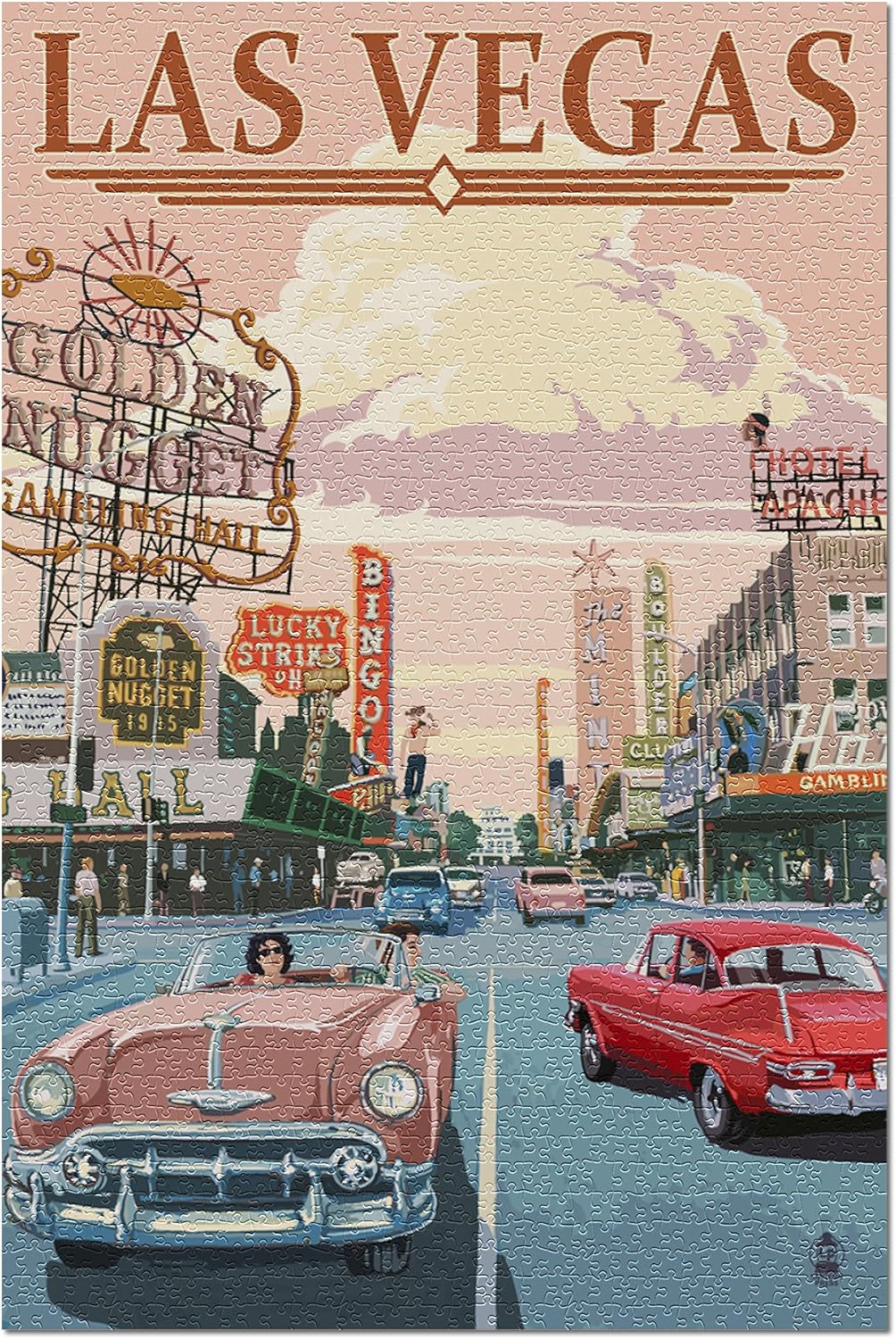 Las Vegas, Nevada - Old Strip Scene (Premium 1000 Piece Jigsaw Puzzle for Adults, 20x30, Made in USA!)