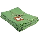 TARAN LIVING Kitchen Towels 100% Cotton Solid Kitchen Dish Cloths, Valentine Decor Kitchen Hand Towel Reusuable Dish Towel for Cleaning & Drying Tea Towels Set 18"x 28", Pack of 6 Green