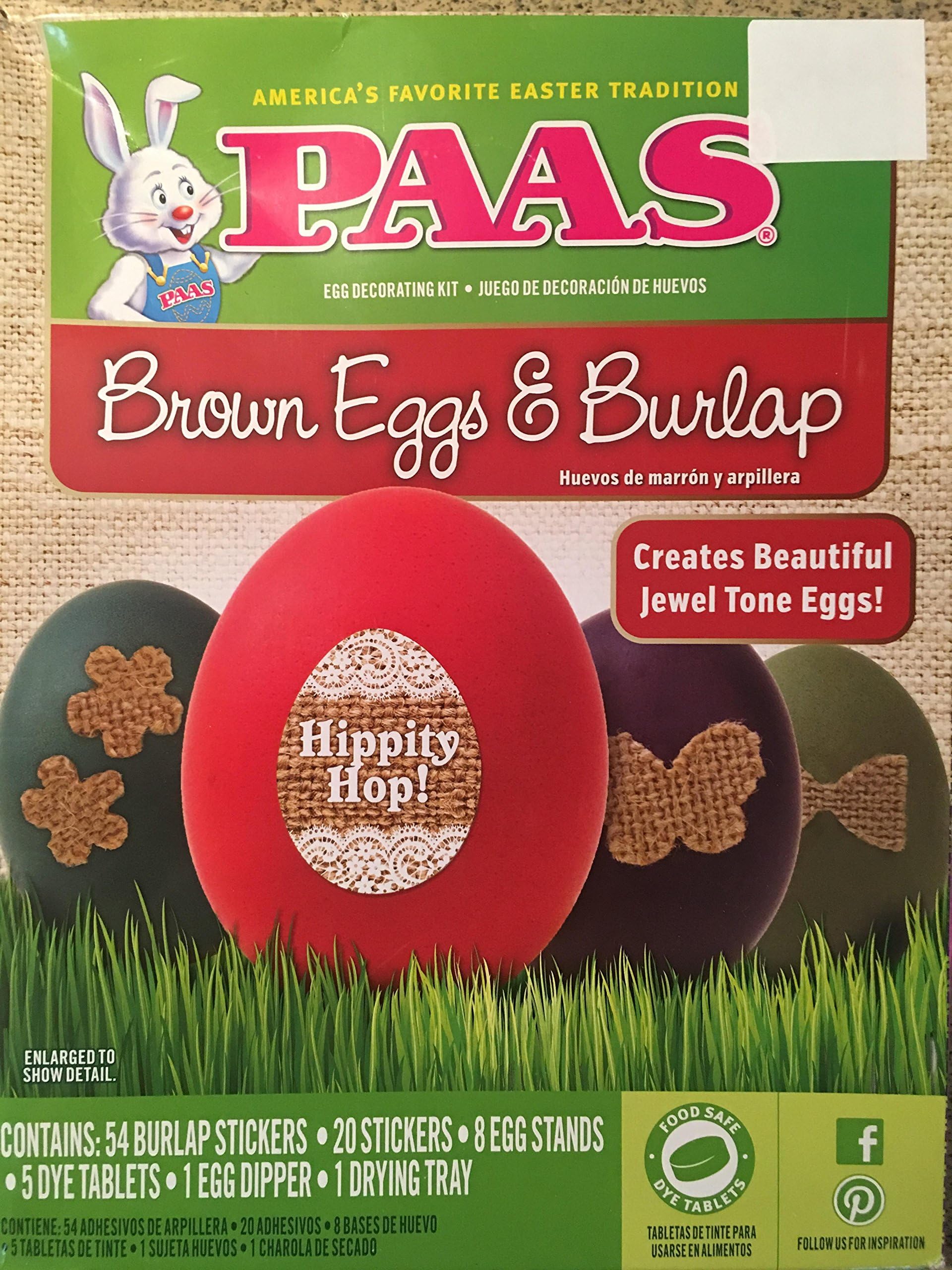 PAAS brown eggs and burlap decorating kit