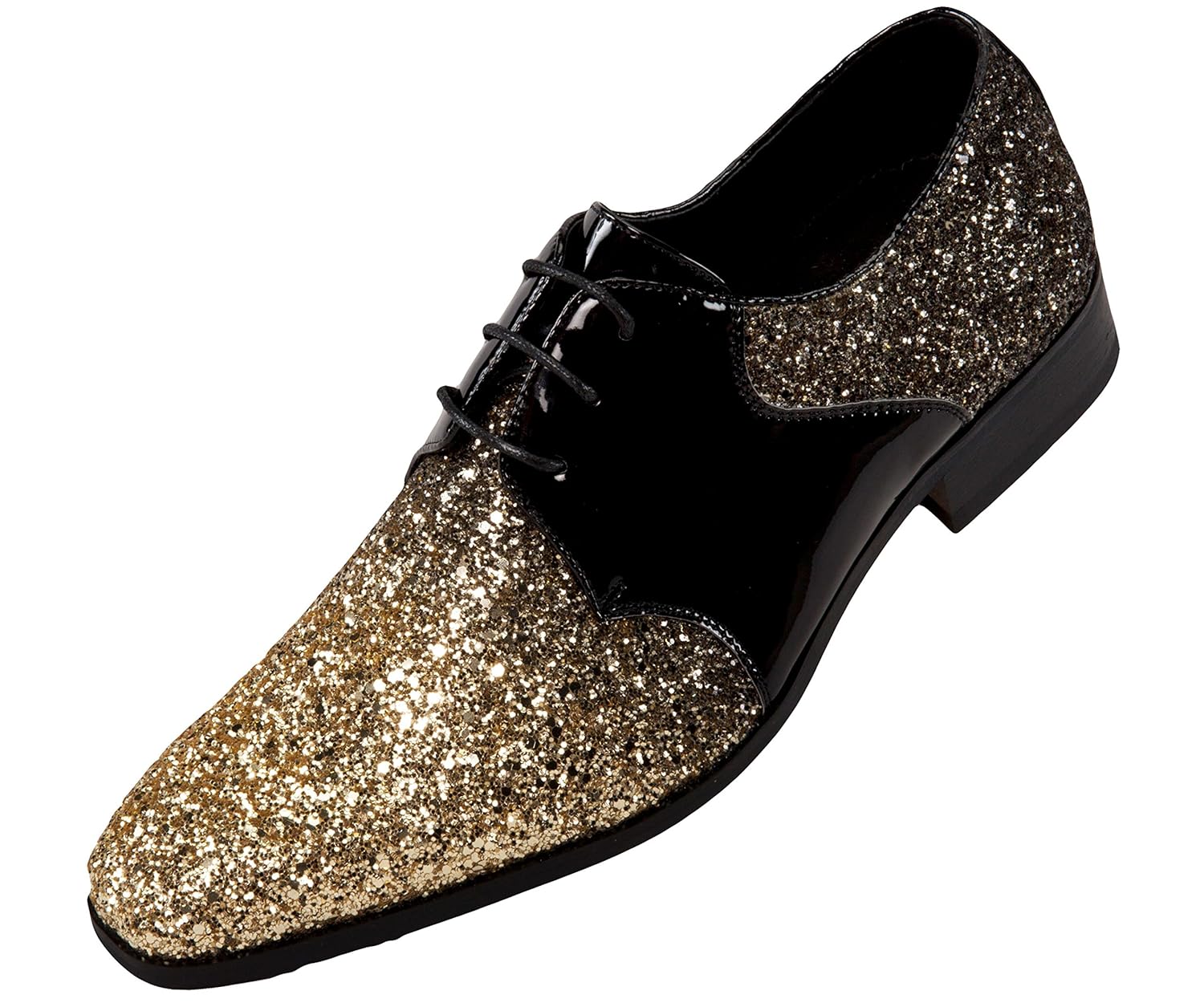 black and gold oxford shoes