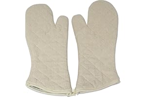 Terry Oven Mitts Commercial Grade 2-Pack Color Cream