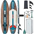 ZLX 10'6" Inflatable Stand Up Paddle Board, Extra Wide Stable Non-Slip Deck Pad, Unique Center Fin, Portable Paddleboard for Adults, Premium SUP for All Skill Levels