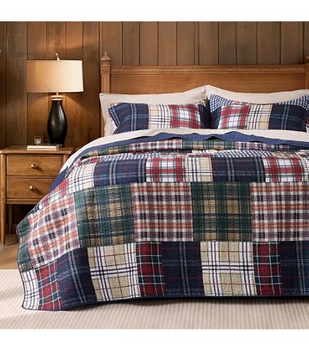 Amazon.com: Chezmoi Collection Grizzly 3-Piece Plaid Checkered