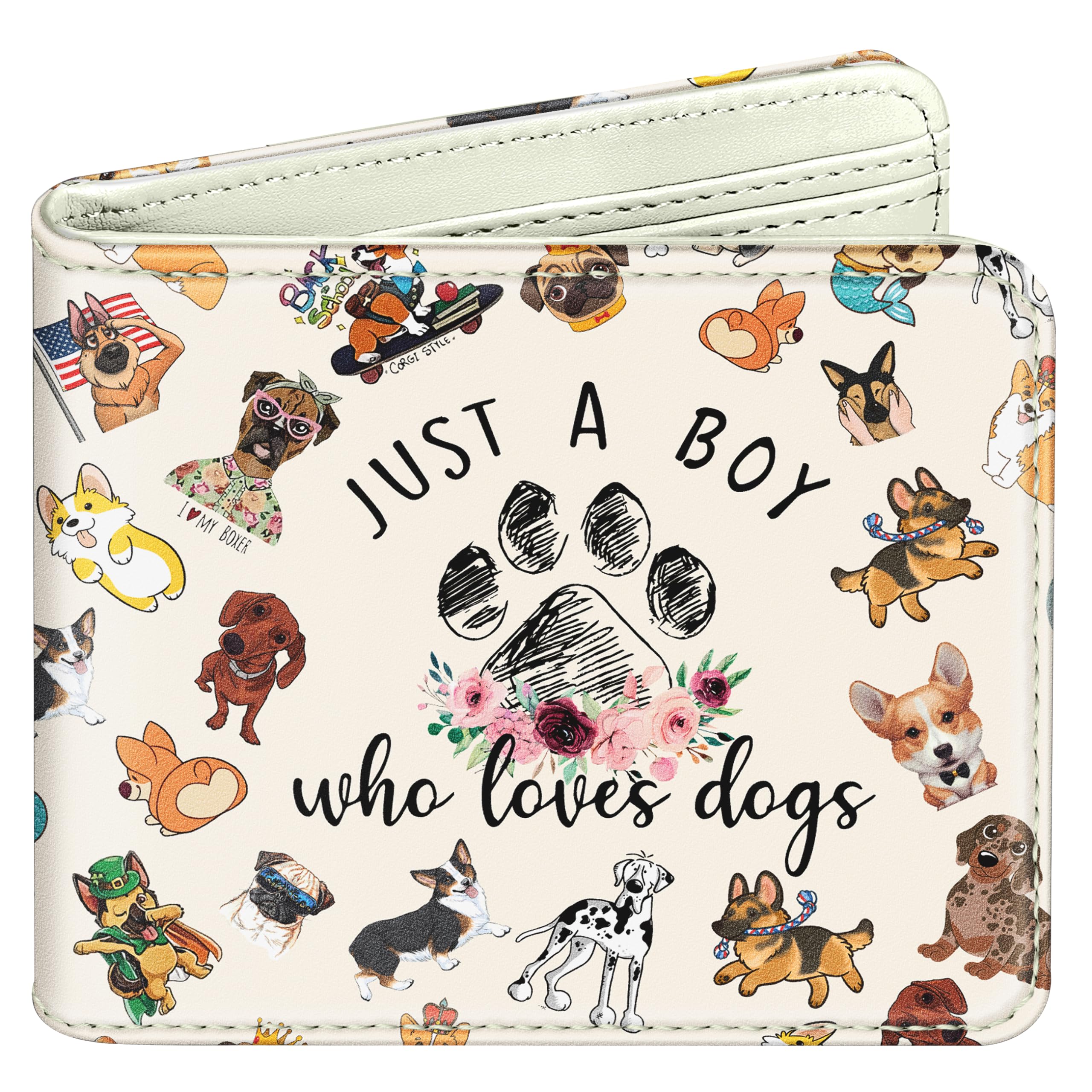 Funermei Cute Wallet for Women Girls Dog Bifold