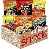 Frito Lay Flamin' Hot Mix, 6 Flavor Single Serve Cheetos, Doritos, Chester's &amp; Funyuns Variety Pack, (40 Count)
