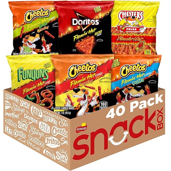 FRITO-LAY FLAMIN’ HOT MIX, VARIETY PACK, 3.34 POUNDS,...