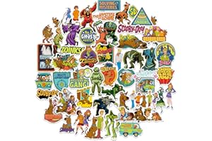 GRAPHICS & MORE Scooby-DOO Sticker Pack Die Cut Vinyl Large Deluxe Stickers Variety Pack - Laptop, Water Bottle, Scrapbooking, Tablet, Skateboard, Indoor/Outdoor - Set of 50
