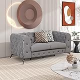 Merax Velvet Upholstered Loveseat Sofa, Modern