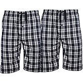 Hanes Mens 2-Pack Woven Stretch Pajama Short, Black/Black, 5X-Large