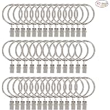 20 Stück Vorhang-Clip-Ringe Mit Clips – 5,1 Cm Durchmesser, Für Stangen Bis 4,6 Cm, Metall