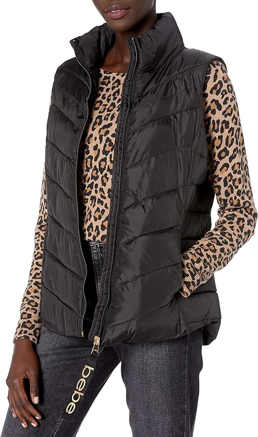Plus Size Puffer Jacket, Sleeveless 