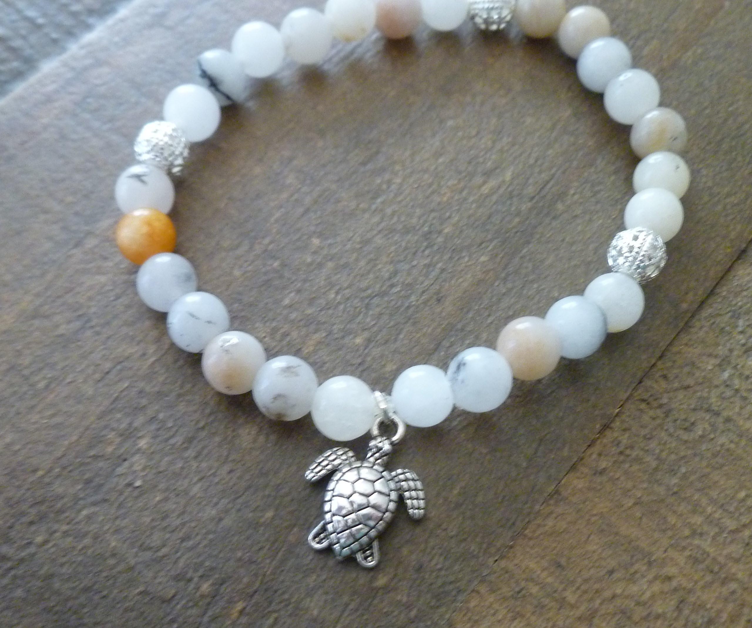 Turtle fertility charm quartz bracelet