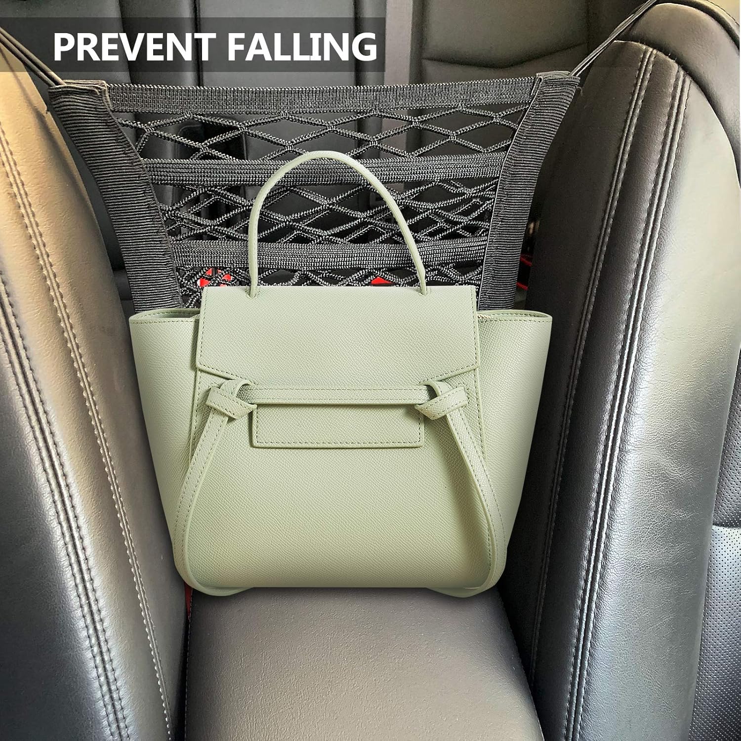 TRIFOOT 3 Layer Car Net Pocket Handbag Holder, Purse Holder for Car, Four-Side Elasticity Car Net Pocket, Car Purse Net, Dog Car Barrier for Backseat Kids Dog or Pet: Automotive