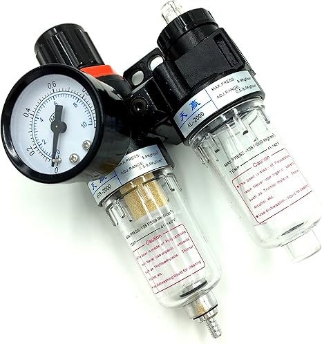 Amazon エアー レギュレーター ウォーター セパレーター 水抜き 空気圧調整 Bタイプ エアコンプレッサー用アクセサリ