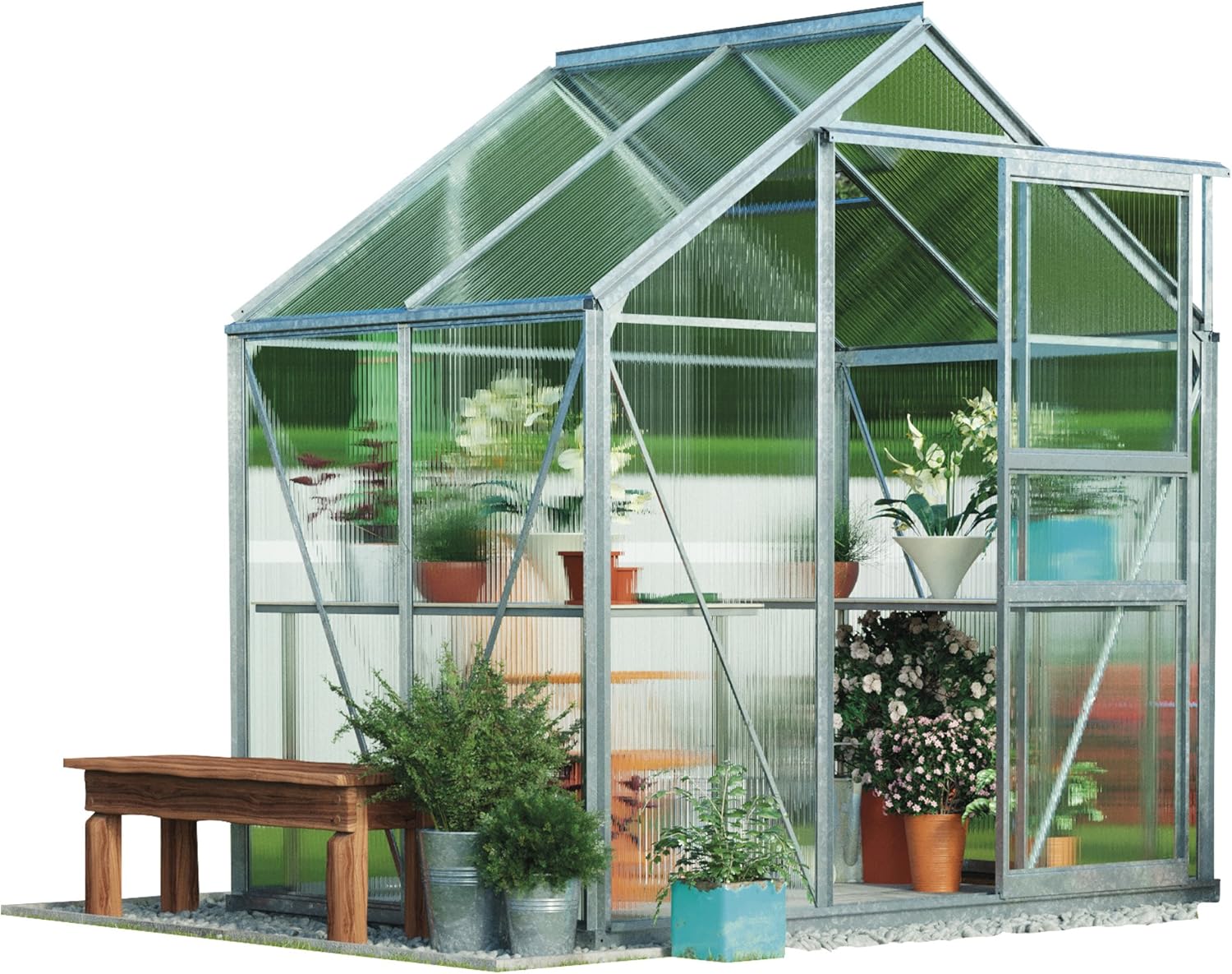 Garden Grow Polycarbonate Greenhouse Large Walkin Garden Growhouse