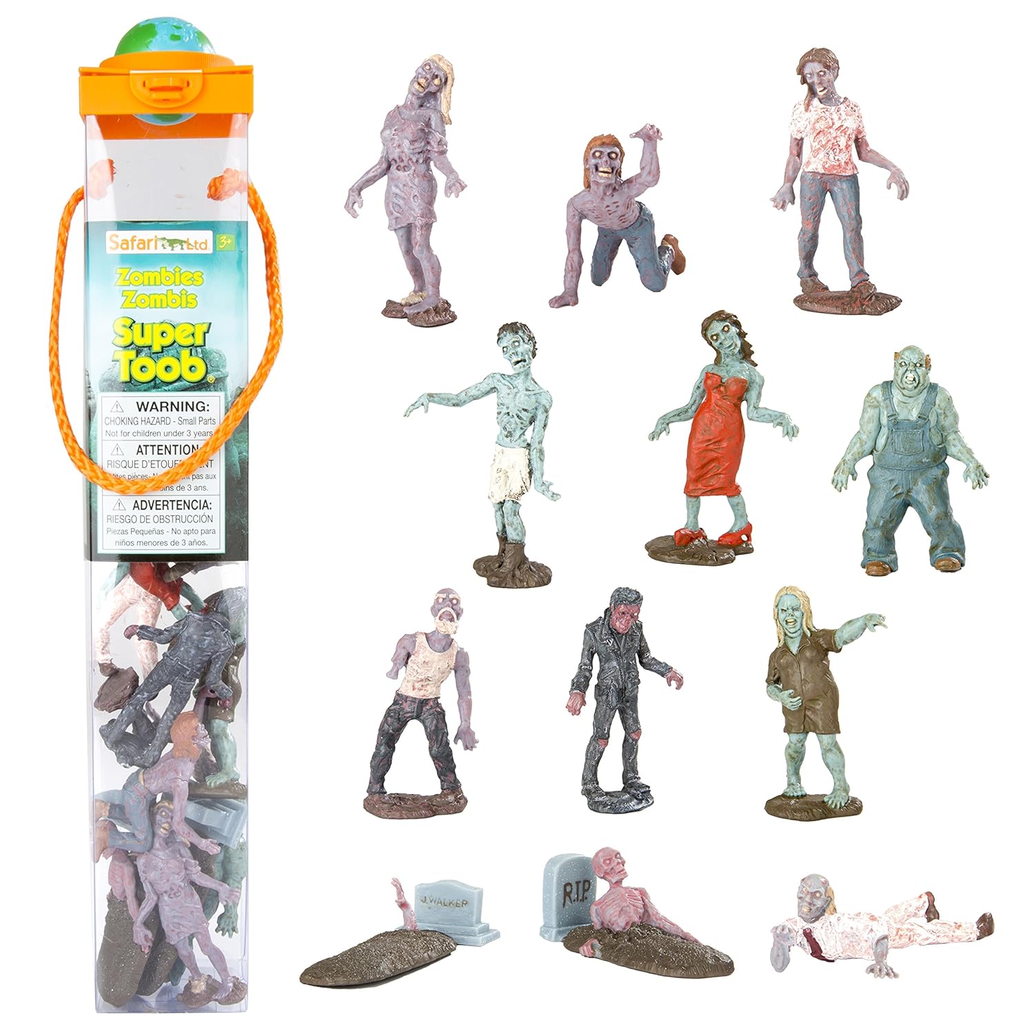 Safari Ltd. Super TOOB - Zombies - Realistic Hand Painted Toy Figurine Models - Quality Construction from Phthalate, Lead and BPA Free Materials - for Ages 3 and Up