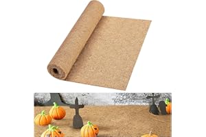 EBaokuup 43.3 x 15.7 Inch Halloween Village Accessories Mat,Spooky Village Landscape Accents Fiber Mat,Fall Natural Coconut Coir Liner Accessories for Halloween Autumn Town Scene Landscape Decoration