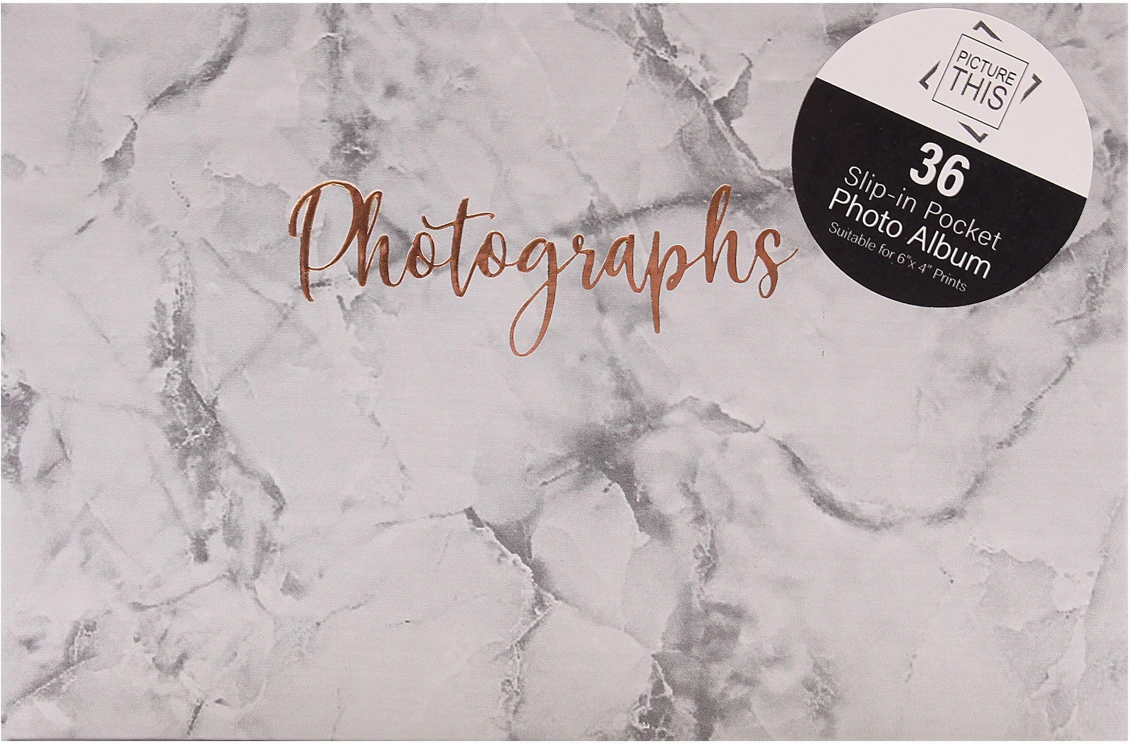 36 Pocket 6X4 Photo Album Marble Designer Perfect Space to Fill with Memory Album/Family Photo Album Gift for All Wedding,Birthday Celebrations