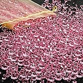 Hicarer 7000 Pieces Diamond Decorations Bling Bling Diamond Vase Filler Acrylic Gem Table Scatter Crystals in Four Sizes Table Decorations for Wedding Birthday Party Bridal Shower(Pink)
