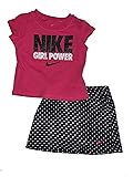 Nike Girl Power Glitter Graphic Tee & Scooter Skirt
