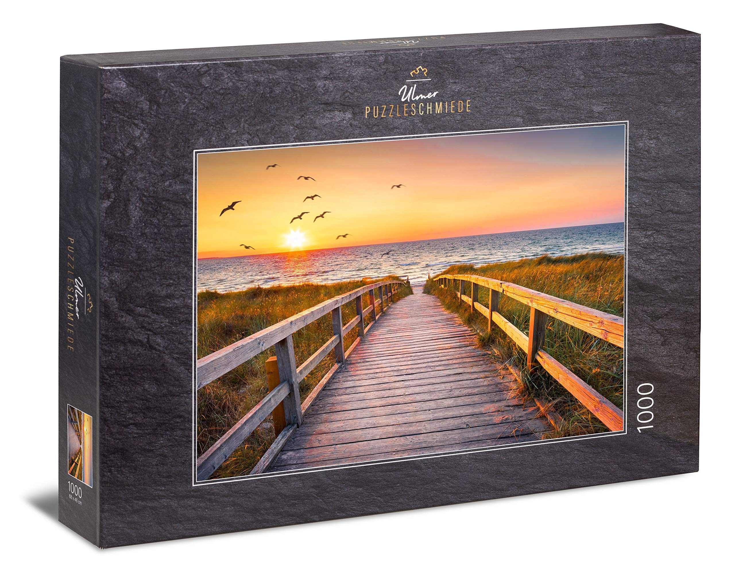 Ulmer Puzzleschmiede - Puzzle "Sylt": 1000 pieces jigsaw puzzle - Sunset at the beach of Sylt