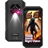 Ulefone Armor X32 Pro 5G Rugged Phone, MTK Dimensity 6300, 16+256GB, Android 16, Widevine L1, 64MP/25MP Night Vision, Dedicated Glare Flashlight, 5G WiFi Hotspot, 5.65&rdquo; 90Hz, 5500mAh, NFC/GPS - Black