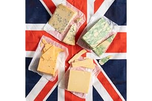 igourmet British Cheese Assortment - Includes 4 Impressive English Cheeses: British Cheddar Cheese, Crumbly Blue Stilton Cheese, English Derby Cheese, and The Incredible Cotswold Cheese