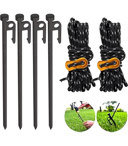 Lot De 4 Piquets De Tente Multi-usages - AUTREMENT - TENTE DE DOUCHE