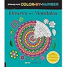 Brilliantly Vivid Color-by-Number: Flowers and Mandalas: Guided coloring for creative relaxation--30 original designs + 4 full-color bonus prints--Easy tear-out pages for framing